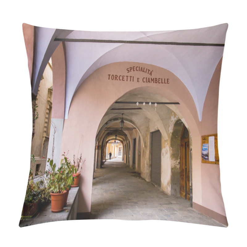 Personality  Biella, The Higher Part Of Town, The Piazzo With The Medieval Streets Pillow Covers