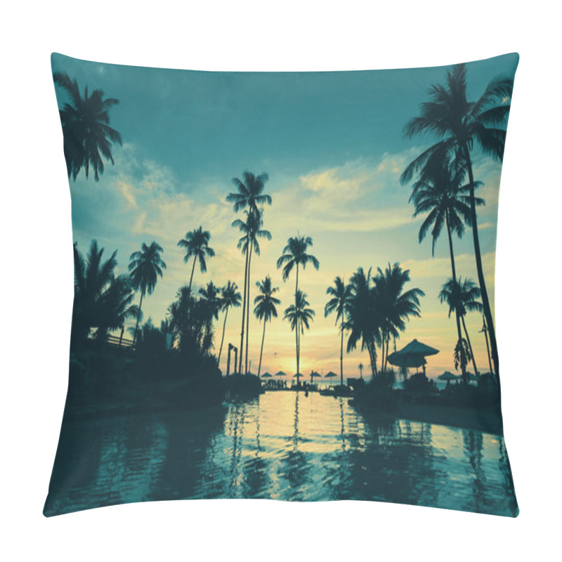 Personality  Beautiful Sunset On Tropical Beach  Pillow Covers