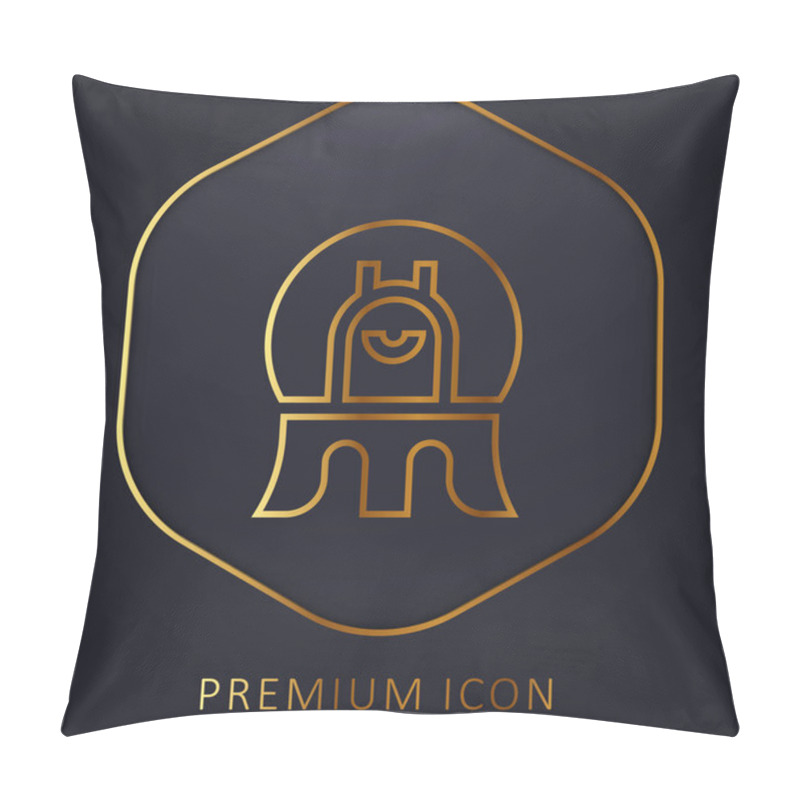 Personality  Alien Golden Line Premium Logo Or Icon Pillow Covers