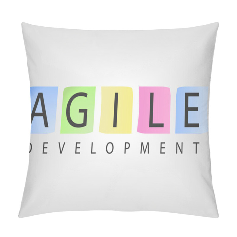 Personality  Text With Post It Notes For Agile Development Software Pillow Covers