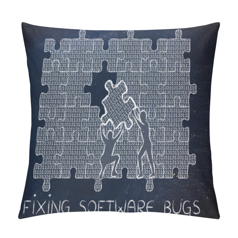 Personality  Concept Of Fixing Software Bugs Pillow Covers