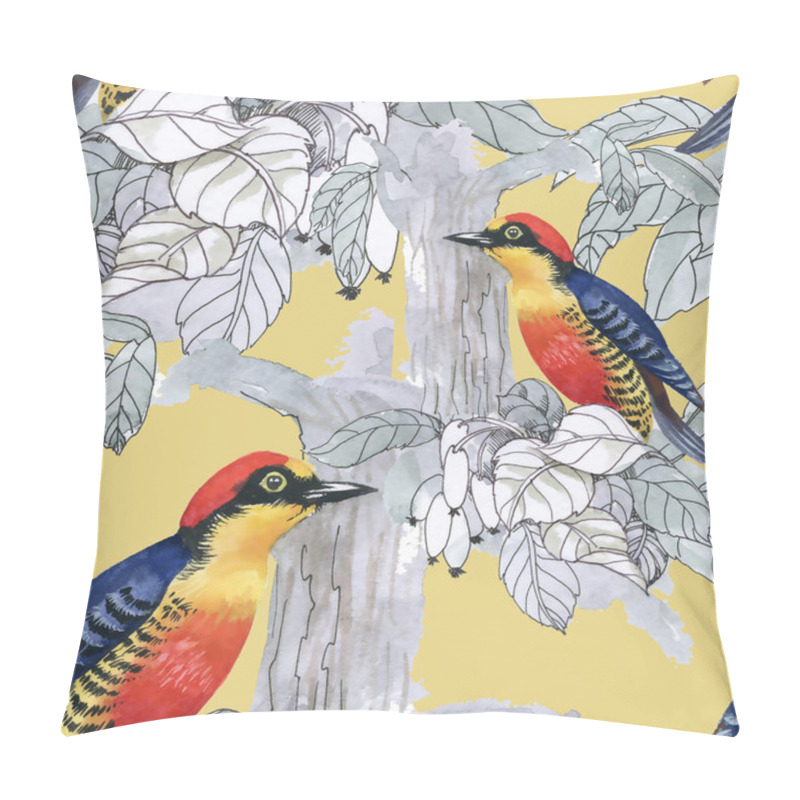 Personality  Exotic Birds Background Pillow Covers