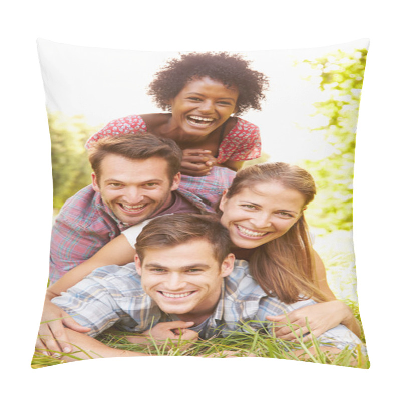 Personality  Friends Having Fun Together In The Countryside Pillow Covers