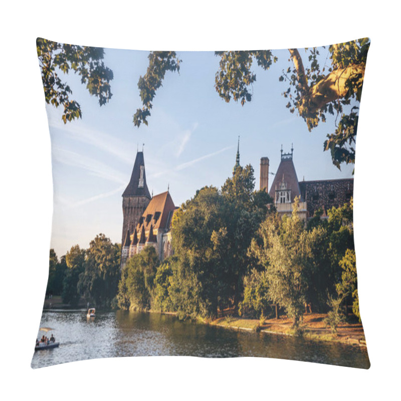 Personality  Vajdahunyad Castle, One Of The Romantic Castles In Budapest, Hungary, Located In The City Park Pillow Covers