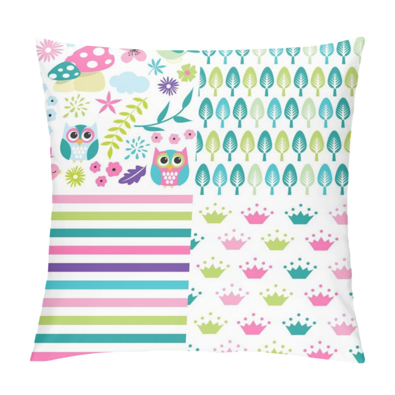 Personality  Cute Baby Girl Patterns Set Pillow Covers