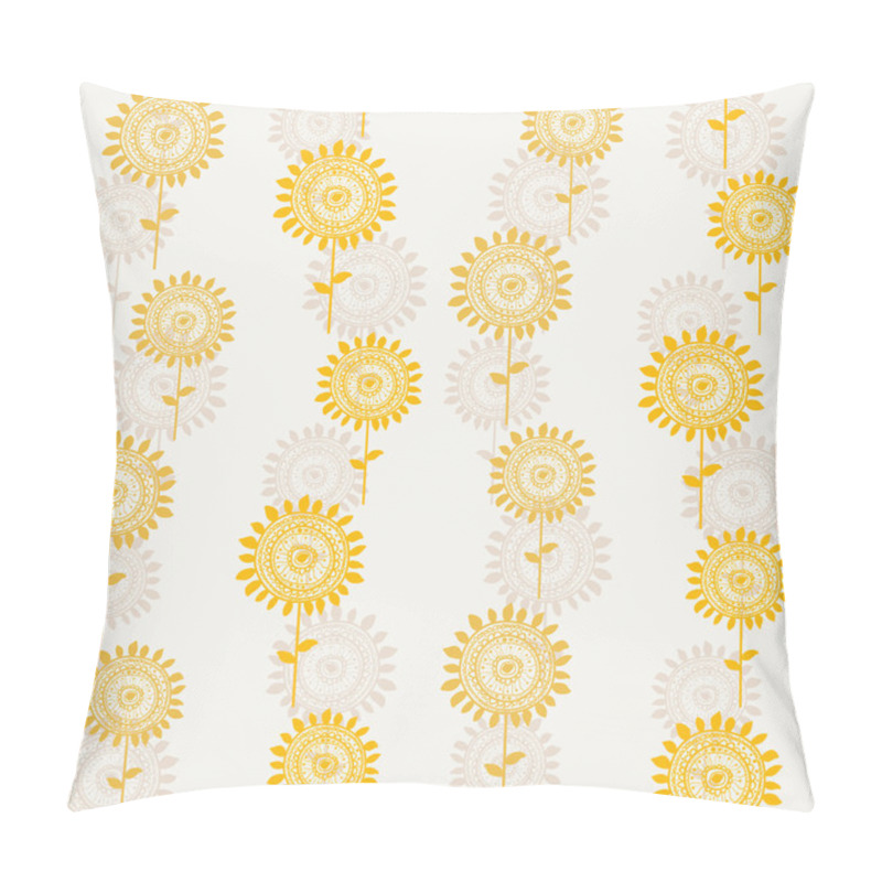 Personality  Pattern With Abstract Sunflowers Pillow Covers