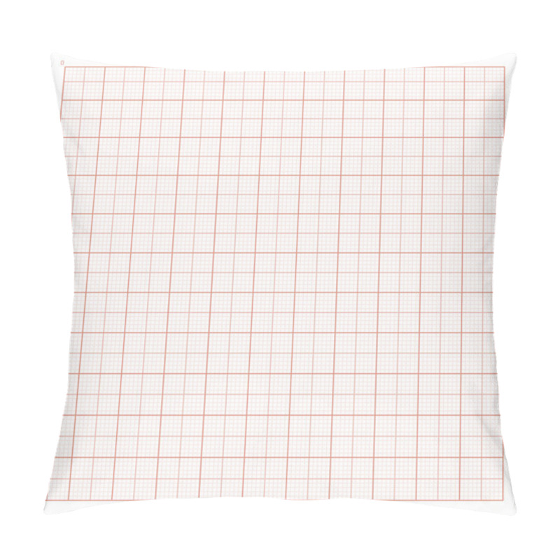 Personality  Vector Background With Red Graph Paper Pillow Covers