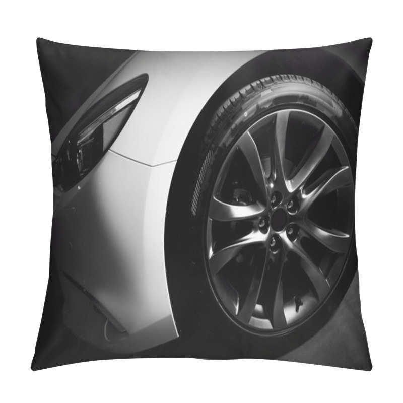 Personality  Luxury Sports Car Close Up Of Aluminium Rim And Headlight Pillow Covers