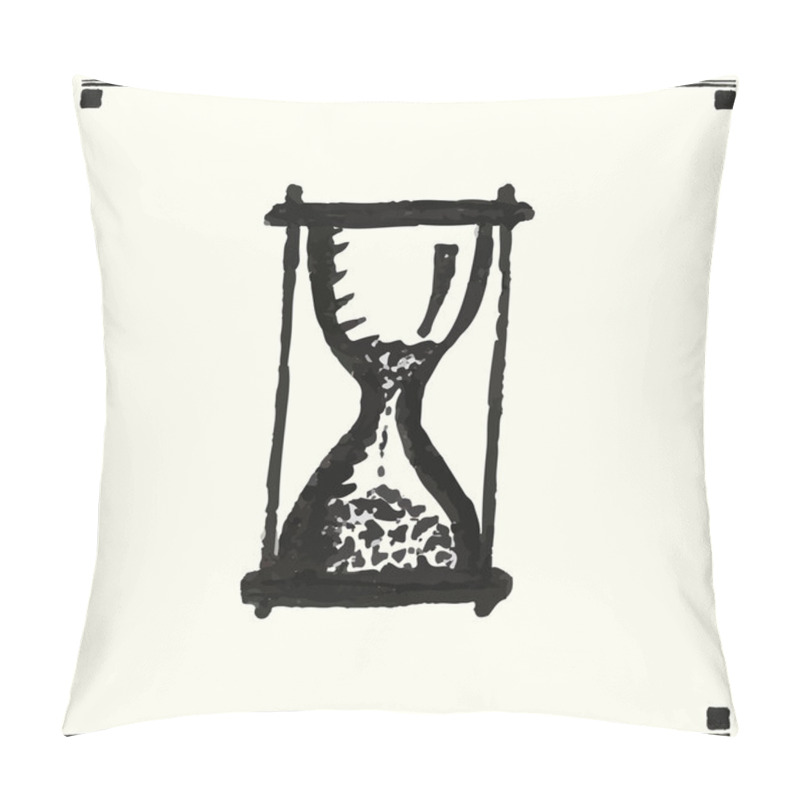 Personality  Ink Painted Hourglass Pillow Covers