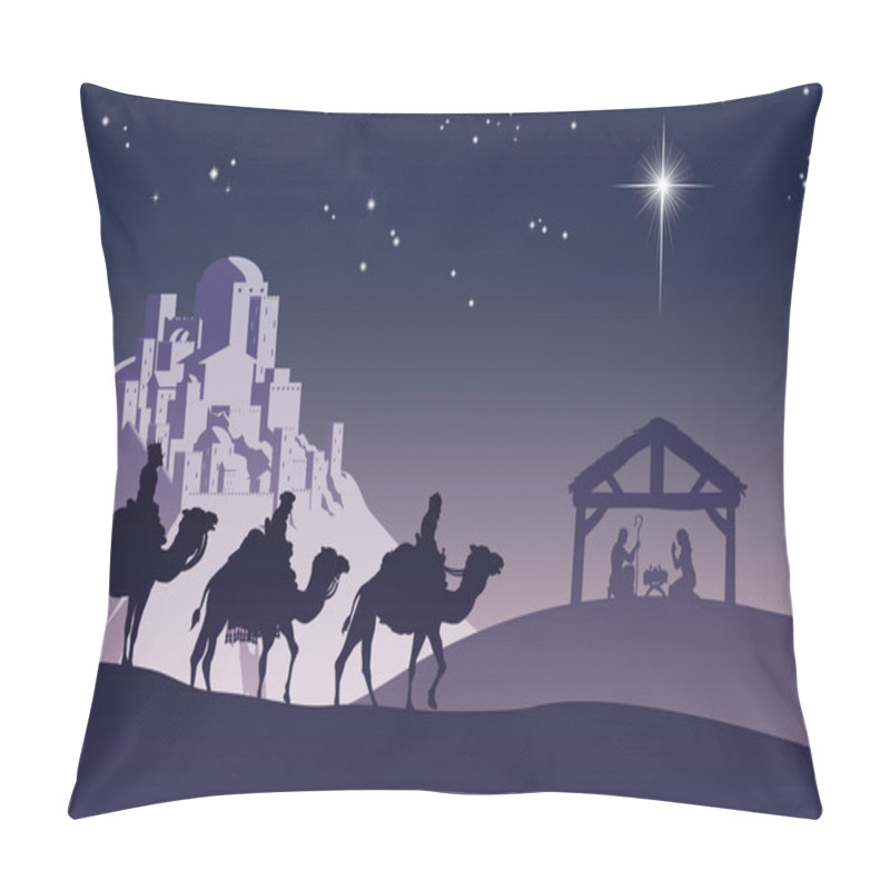 Personality  Christian Christmas Nativity Scene Pillow Covers