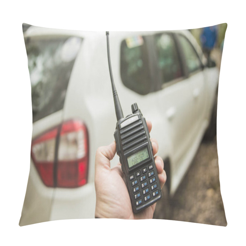 Personality  Male Hand Holding   Walkie-talkie Pillow Covers