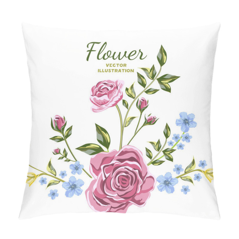 Personality  Blue And Yellow Wildflowers Pillow Covers