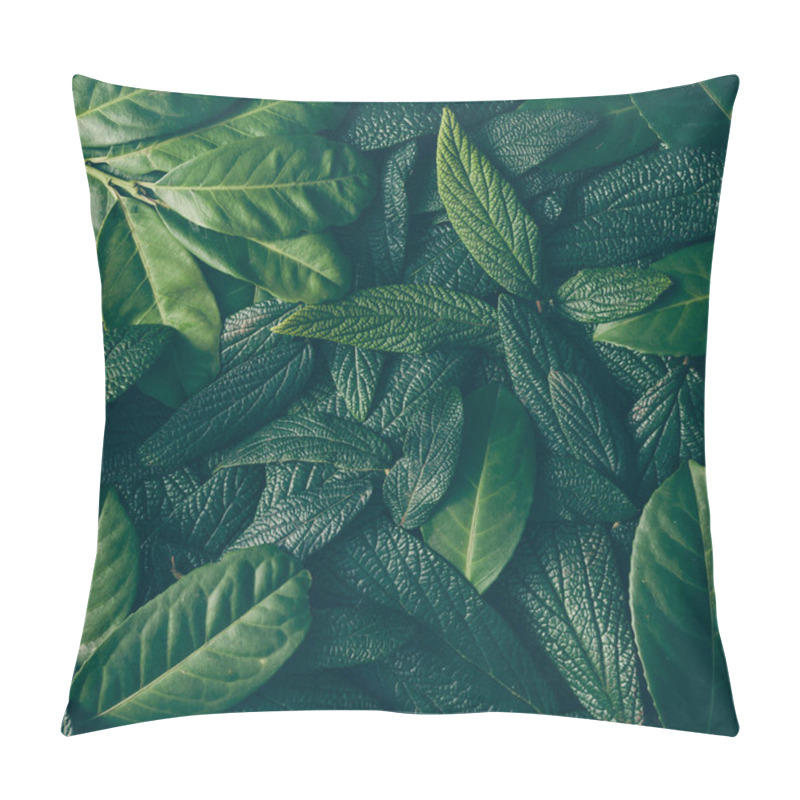 Personality  Creative Layout Made Of Green Leaves Pillow Covers