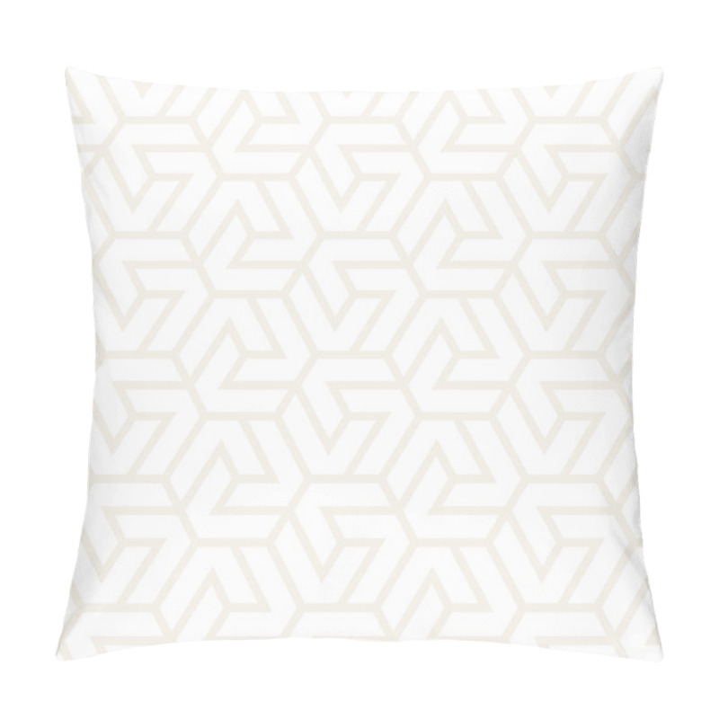 Personality  Vector Seamless Subtle Stripes Pattern. Modern Stylish Texture With Monochrome Trellis. Repeating Geometric Hexagonal Grid. Simple Lattice Design. Pillow Covers