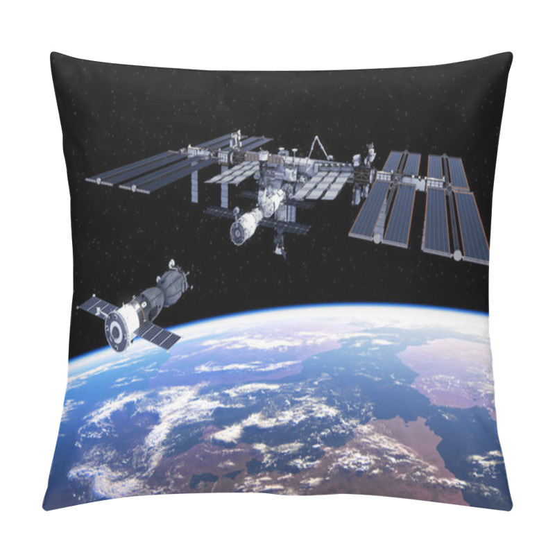 Personality  Spacecraft Docked To International Space Station Pillow Covers