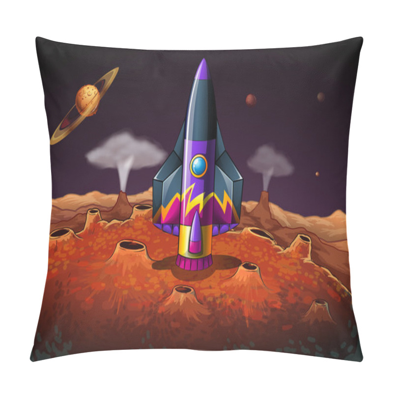 Personality  A Planet With An Aircraft Pillow Covers