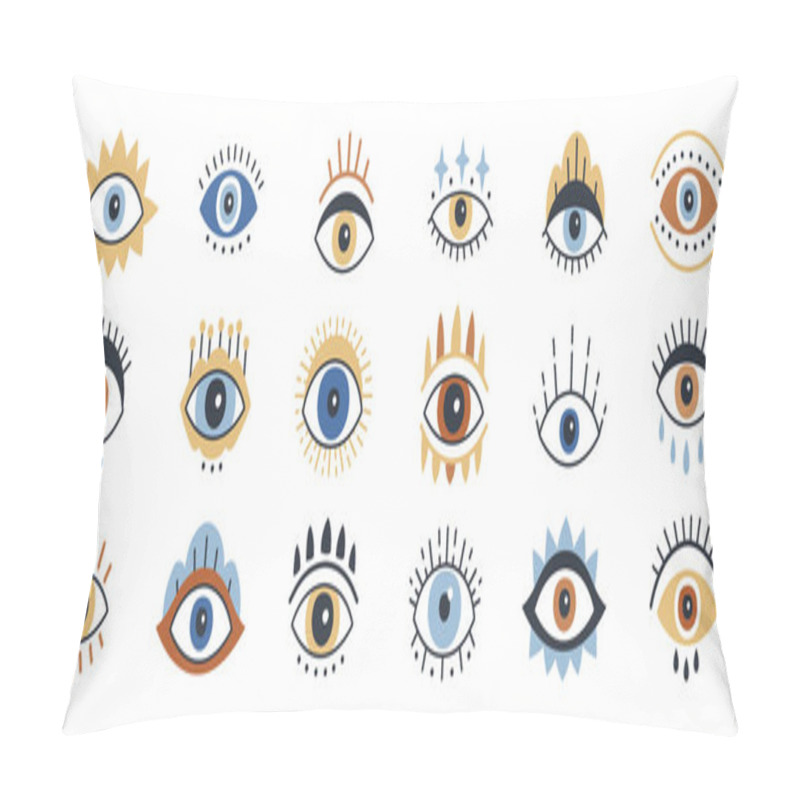 Personality  Evil Magical Eye Set In A Trending Contemporary Modern Style Pillow Covers