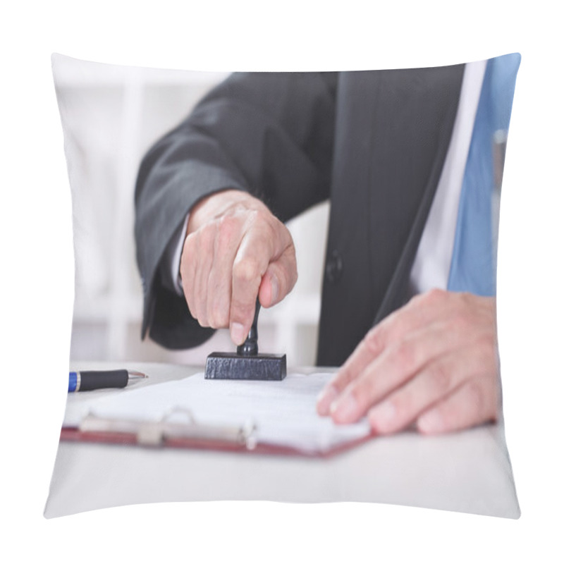 Personality  Man’s Hand With Stamp Pillow Covers