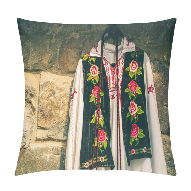 Personality  Authentic Folk-style Details Of Costumes From Bulgaria. Bulgaria In Details Pillow Covers