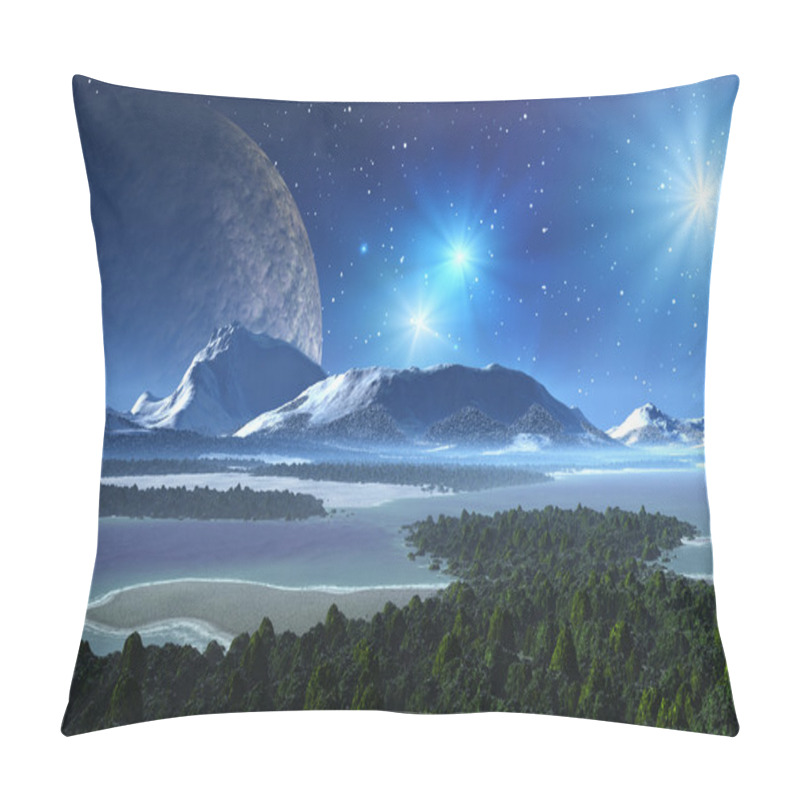 Personality  Fantasy Landscape On Alien Planet Pillow Covers