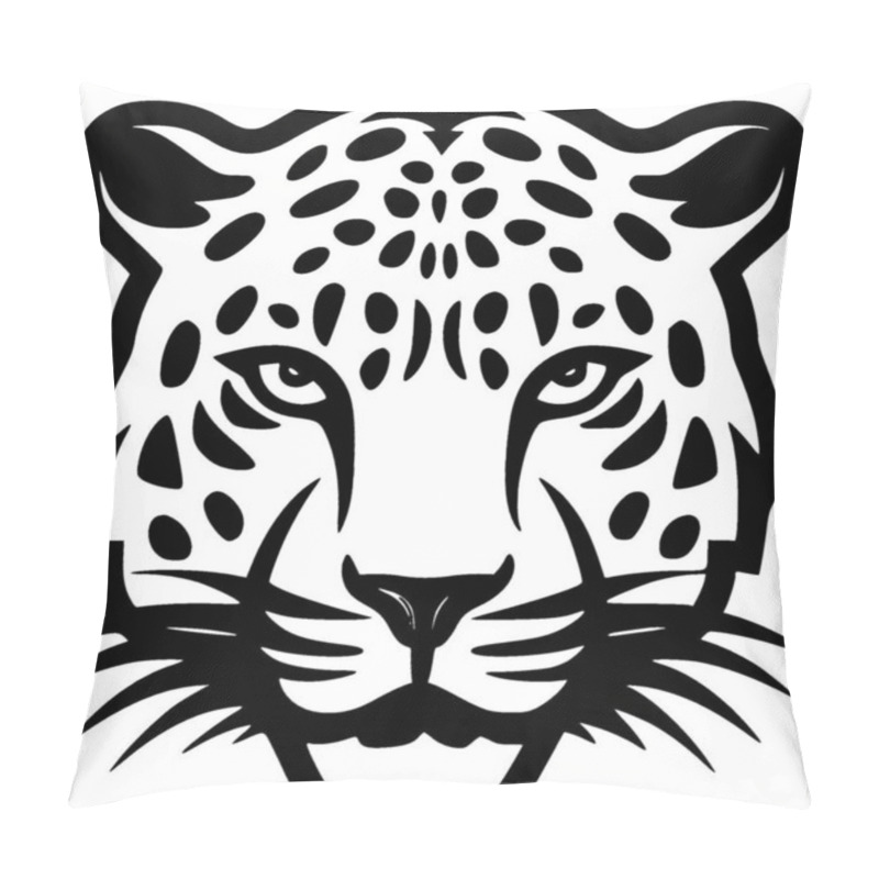 Personality  Leopard - Minimalist And Flat Logo - Vector Illustration Pillow Covers