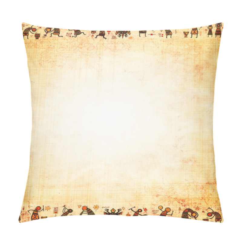 Personality  Grunge Background With African Ethnic Patterns Pillow Covers