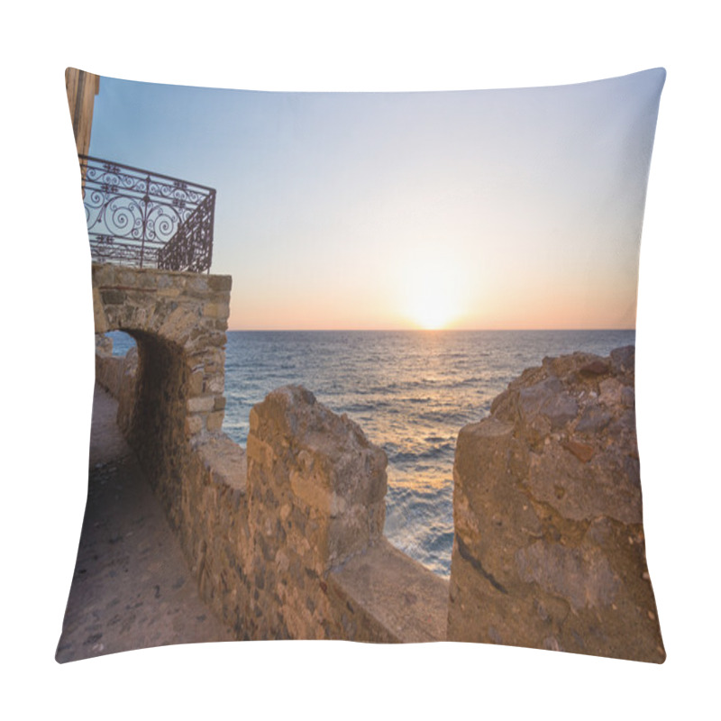 Personality  The Beautiful Byzantine Castle Town Of Monemvasia In Laconia Pillow Covers