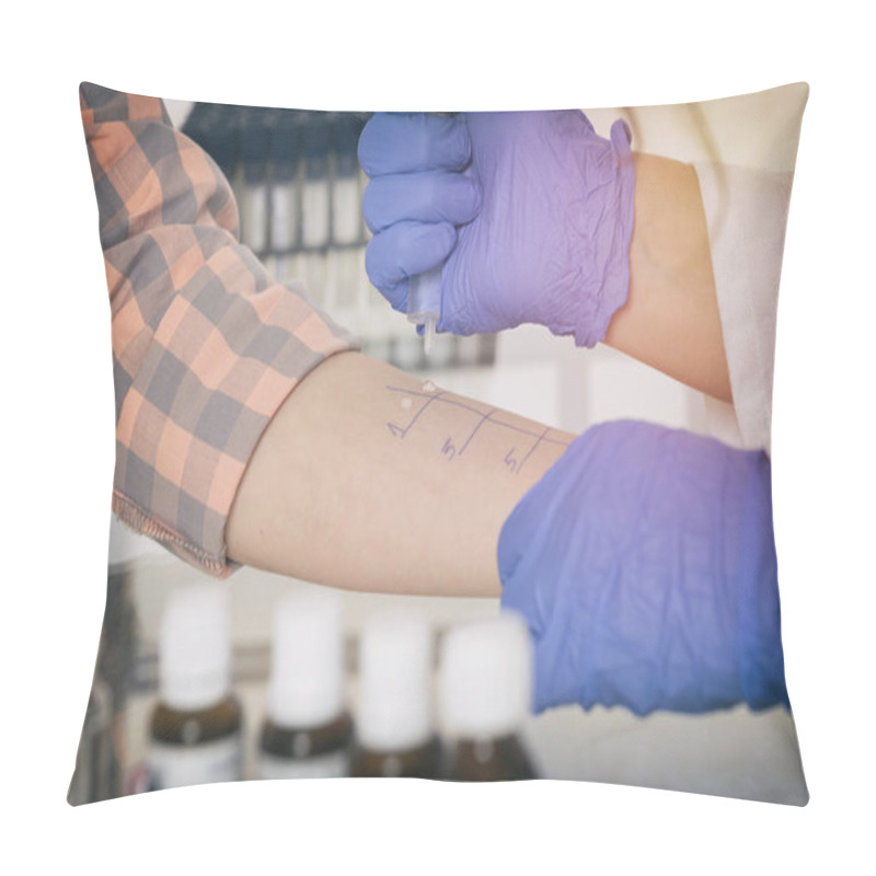 Personality  Allergy Tests In Laboratory Pillow Covers