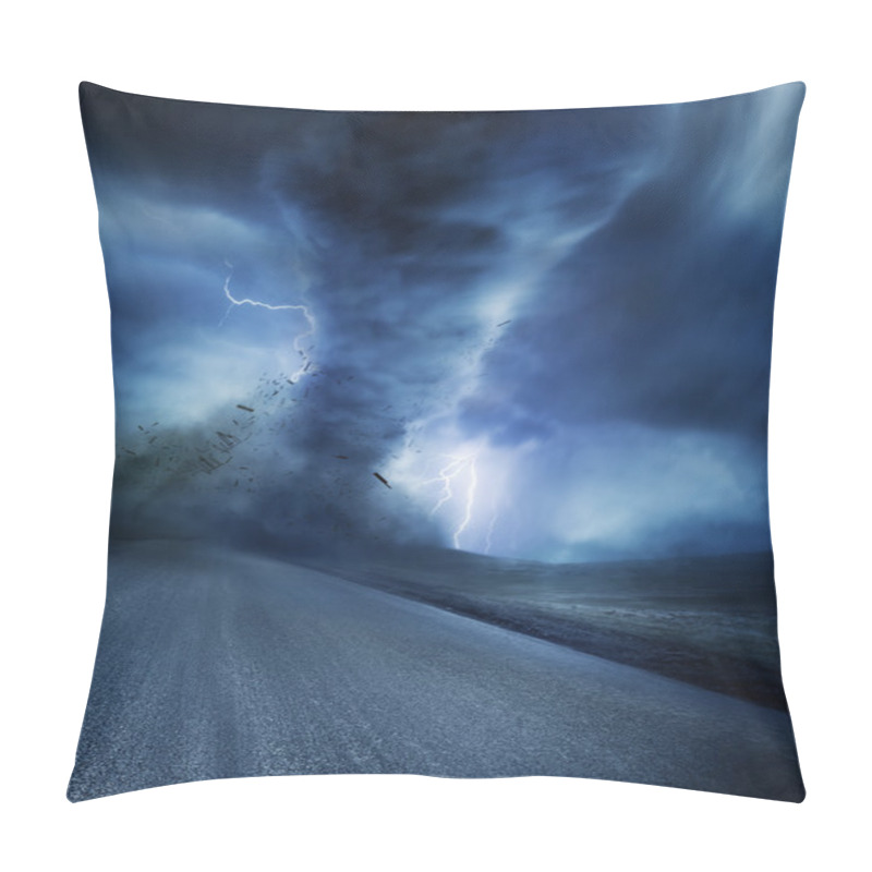 Personality  Powerful Tornado With Debris Pillow Covers