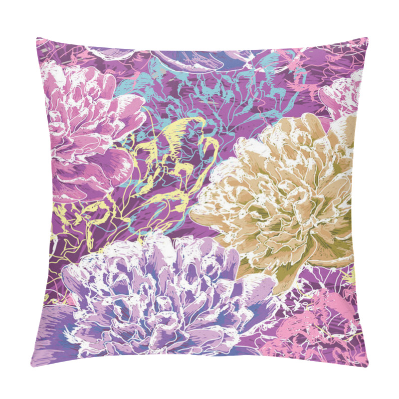 Personality  Seamless Flower Pattern Pillow Covers