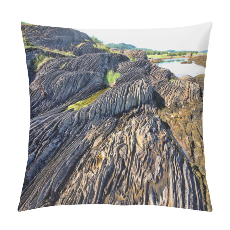 Personality  Bizarre Rocks Drained By The Sea, Norway Pillow Covers