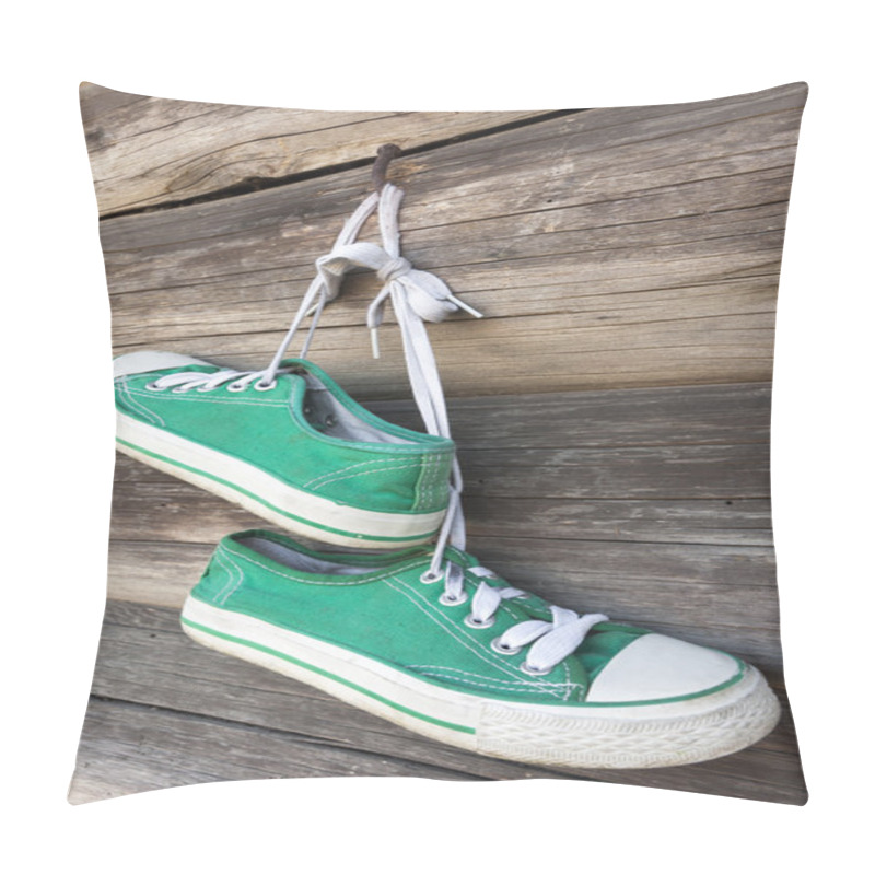 Personality  Pair Of Old Sneakers Pillow Covers