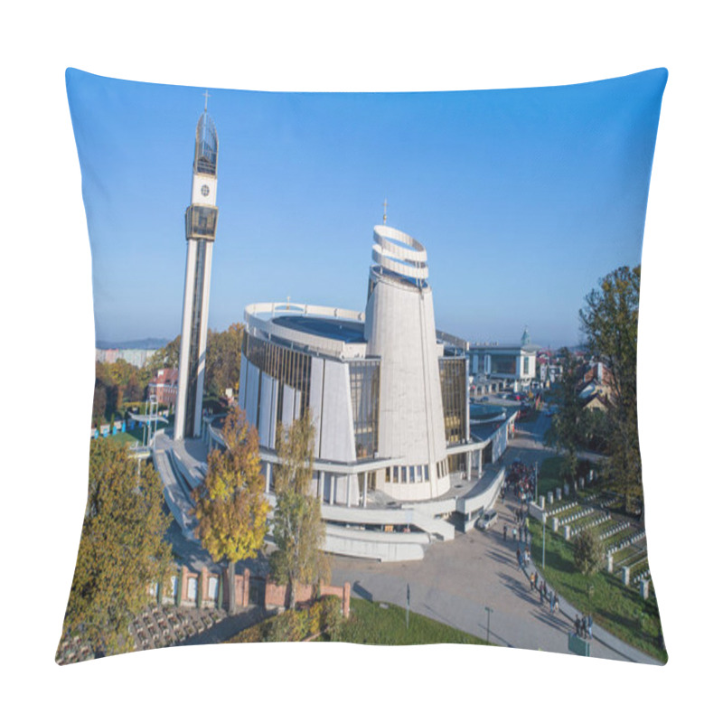 Personality  Sanctuary Of Divine Mercy In Lagiewniki, Krakow, Poland Pillow Covers