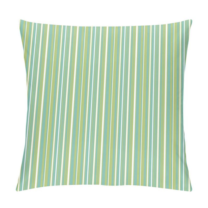 Personality  Seamless Aqua, Green & White Stripe Pillow Covers