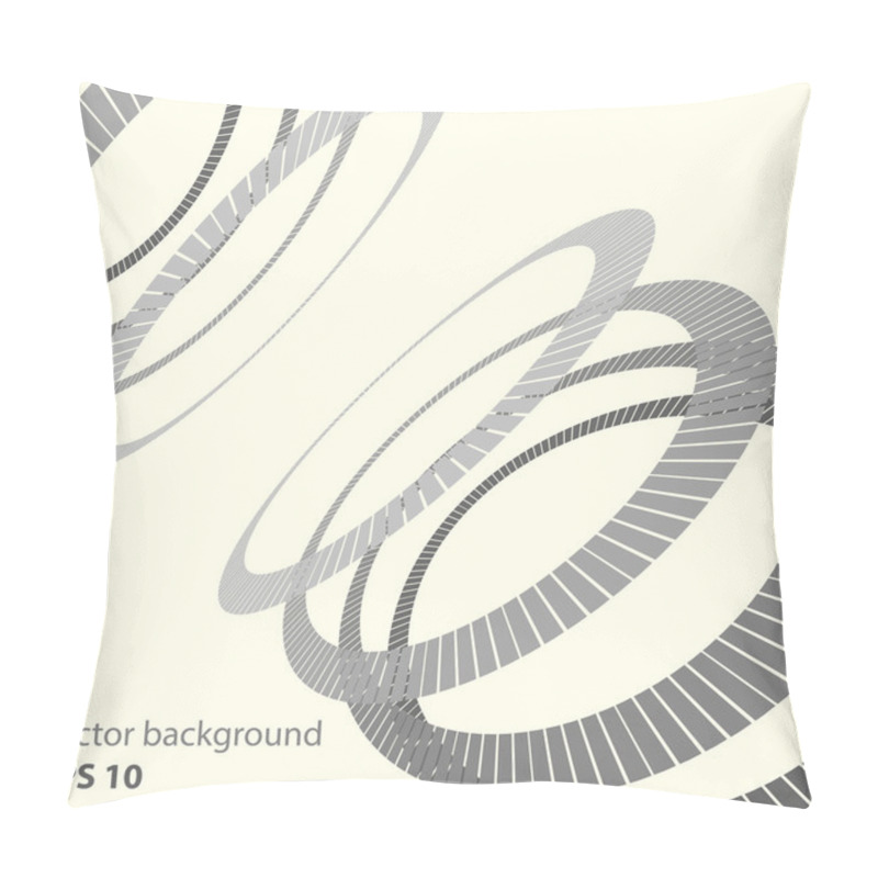 Personality  Abstract Repeated Monochrome Circles In Perspective. Pillow Covers