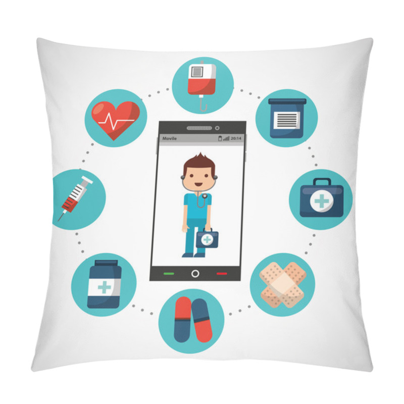 Personality  Technology Application Medical Icon Pillow Covers