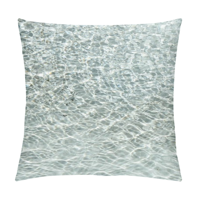 Personality  Crystal Clear Water Surface Creating Mesmerizing Reflections And Ripples. Pillow Covers