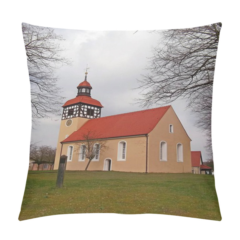 Personality  Protestant Village Church In Vietmannsdorf Pillow Covers