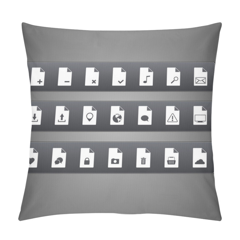 Personality  Computer And Internet Web Icons Buttons Set Pillow Covers