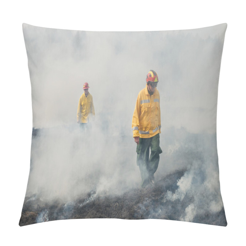 Personality  Fire Fighters Crossing Charred Terrain Pillow Covers