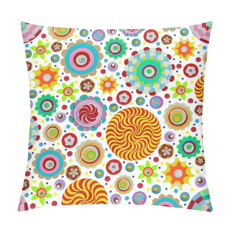 Personality  Abstract Seamless Flowers Pattern Pillow Covers