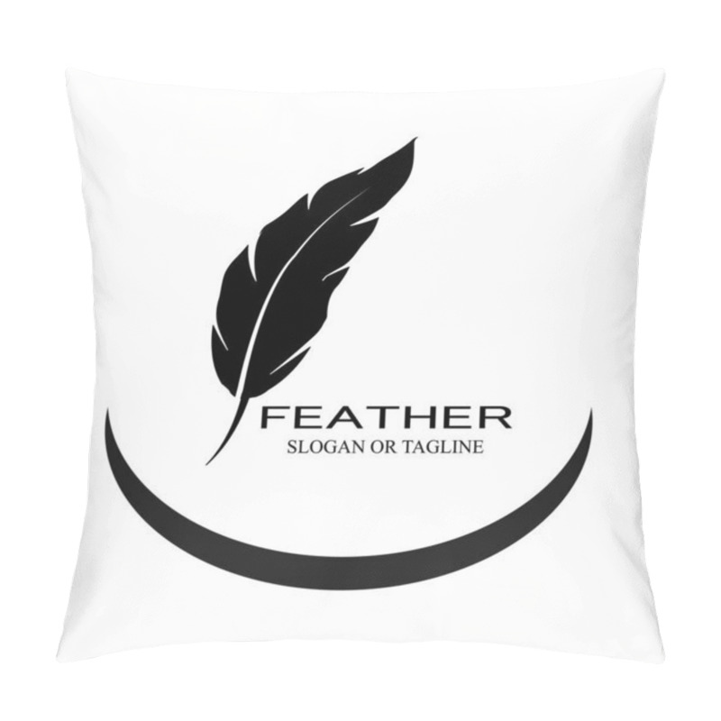 Personality  Quill Art Logo Vektor Template Pillow Covers