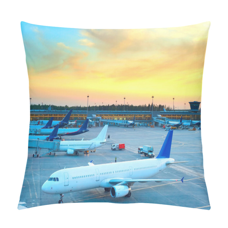 Personality  Lots Of Planes At Airport Pillow Covers