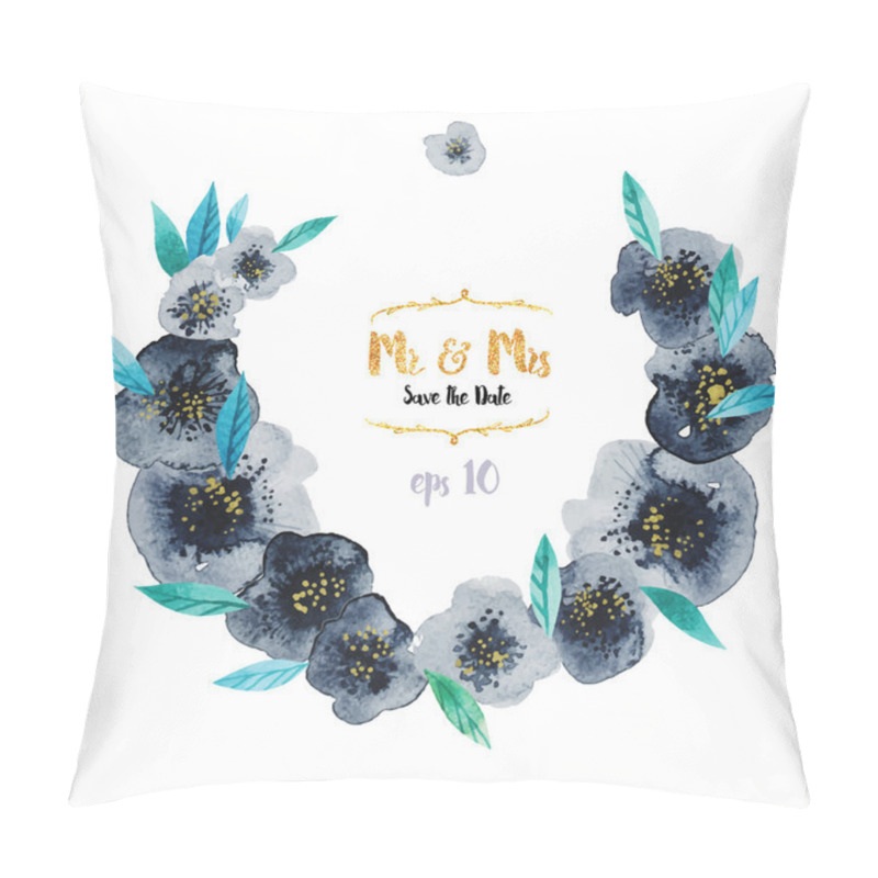 Personality  Floral Wedding Card Pillow Covers