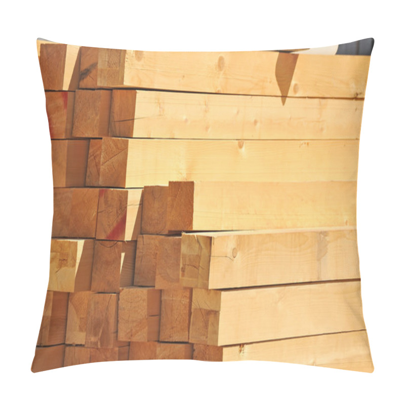 Personality  Stacked Wooden Beam Pillow Covers