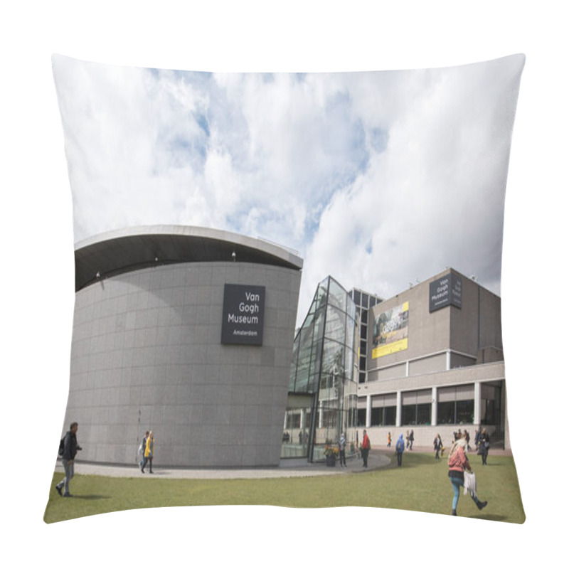 Personality  AMSTERDAM, NETHERLANDS - APRIL 22 2017: The Van Gogh Museum In Amsterdam, Netherlands Pillow Covers