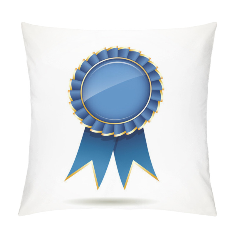 Personality  Blue And Gold Ribbons Award Pillow Covers