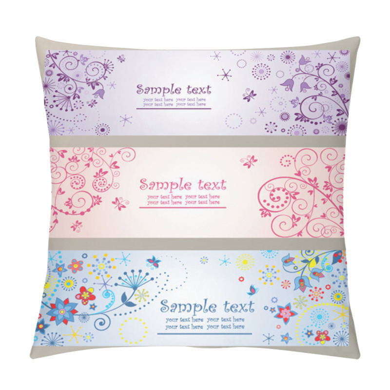 Personality  Set Of Horizontal Greeting Banners Pillow Covers