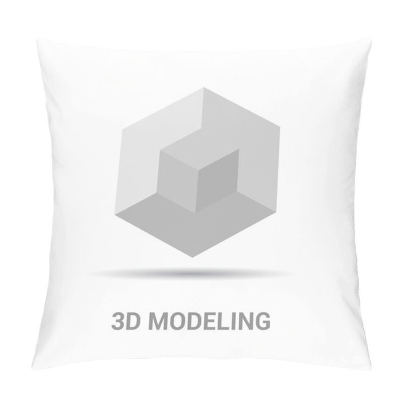 Personality  3D Modeling Flat Icon Pillow Covers