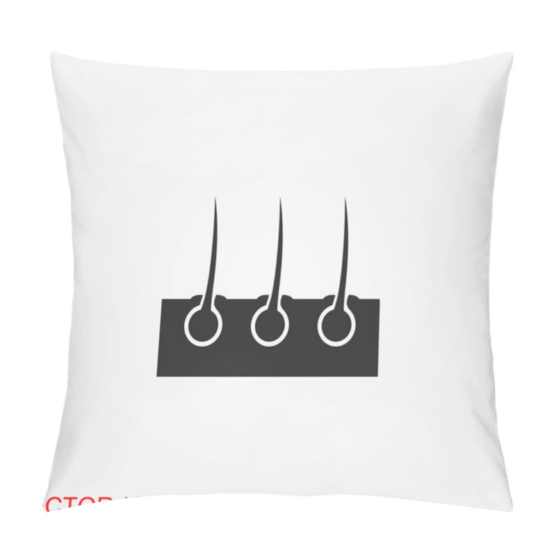 Personality  Hairs With Follicles Icon, Vector Illustration  Pillow Covers